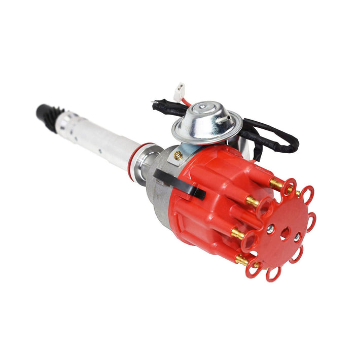 A-Team Performance SBC 350 Small Spark Plug Wires Cap Distributor Coil + Red 8mm Under the Exhaust - Southwest Performance Parts