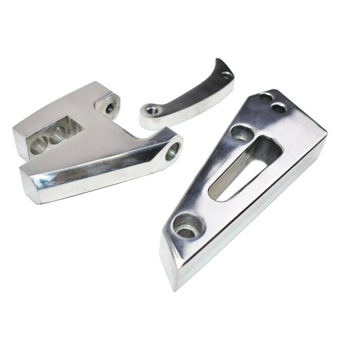 A-Team Performance SBC Alternator Bracket, Billet Aluminum SWP Polished Cylinder Head Mounted - Southwest Performance Parts