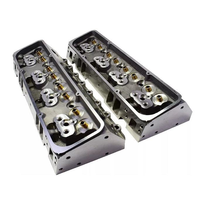 A-Team Performance SBC Small Block Chevy GM Angle Plug Aluminum Cylinder Head Set 64cc 2.02-1.60 - Southwest Performance Parts