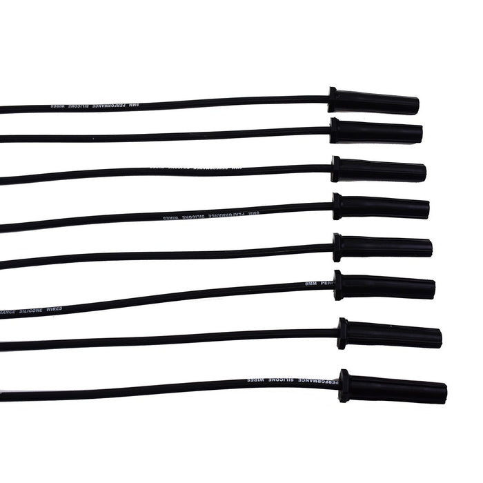 A-Team Performance Silicone Spark Plug Wires Set Ignition Accessorie Automotive Wire Kit Compatible with AMC Jeep V8 290 304 343 360 390 401 Black 8.0mm - Southwest Performance Parts