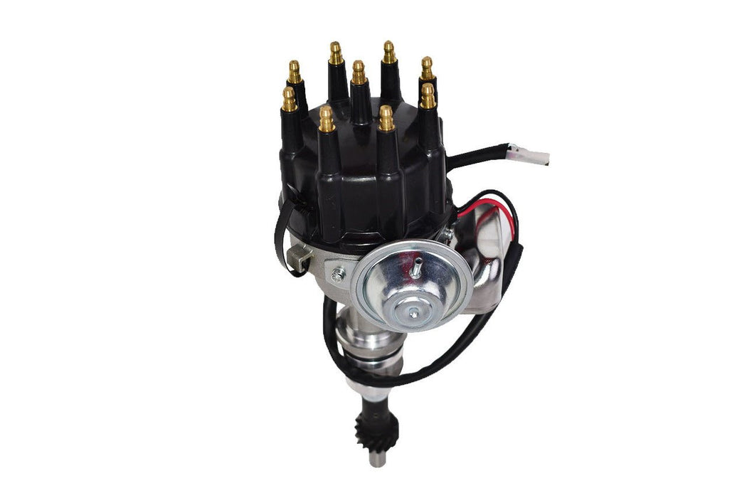 A-Team Performance Small Block Ford SBF Windsor V8 351W R2R Ready 2 Run Complete Distributor Two-Wire Installation Black Cap - Southwest Performance Parts