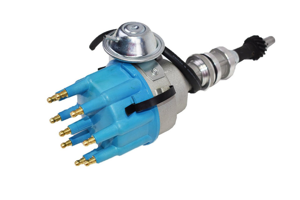 A-Team Performance Small Block Ford SBF Windsor V8 351W R2R Ready 2 Run Complete Distributor Two-Wire Installation Blue Cap - Southwest Performance Parts