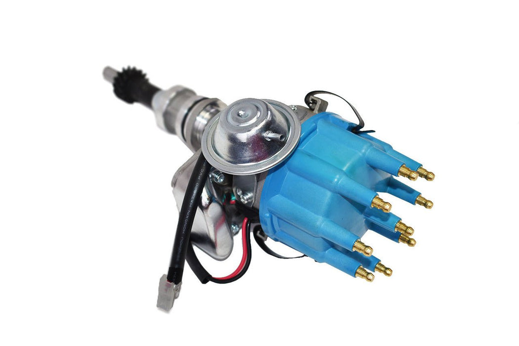 A-Team Performance Small Block Ford SBF Windsor V8 351W R2R Ready 2 Run Complete Distributor Two-Wire Installation Blue Cap - Southwest Performance Parts