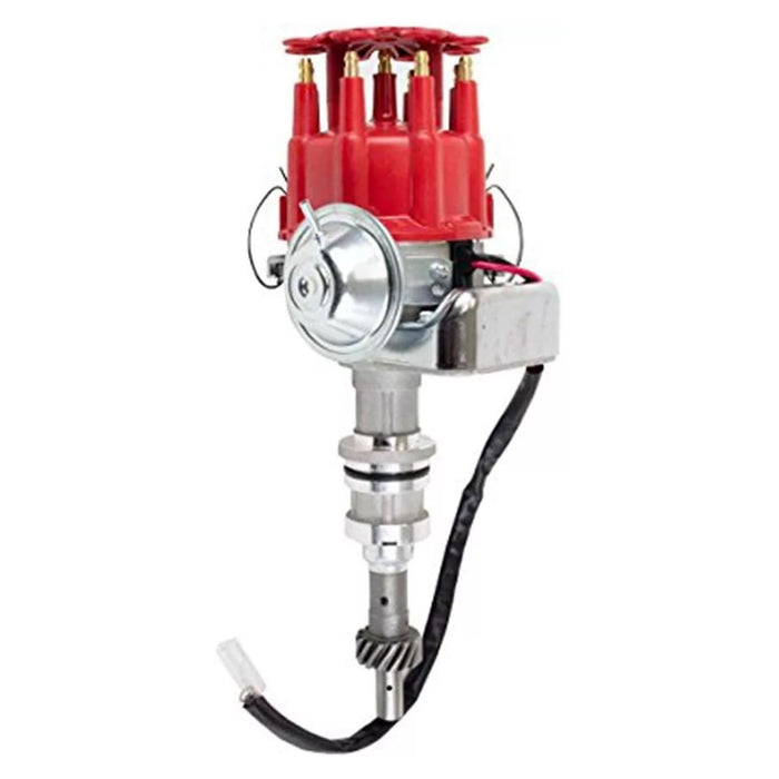 A-Team Performance Small Block Ford SBF Windsor V8 351W R2R Ready 2 Run Complete Distributor Two-Wire Installation Red Cap - Southwest Performance Parts