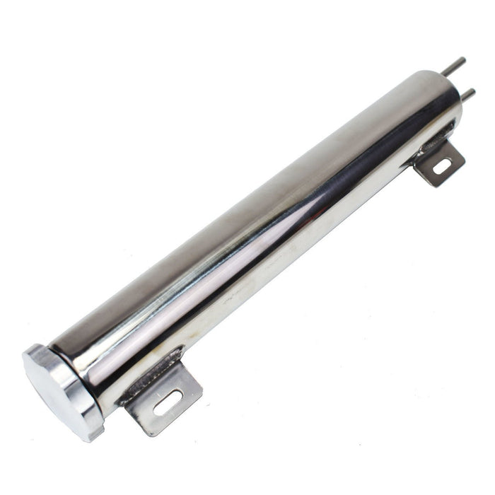 A-Team Performance Stainless Steel Overflow Tank with Twist Cap Universal Fit Compatible with GMC Chevy Chevrolet Dodge Ford Mopar 2” X 13” - Southwest Performance Parts