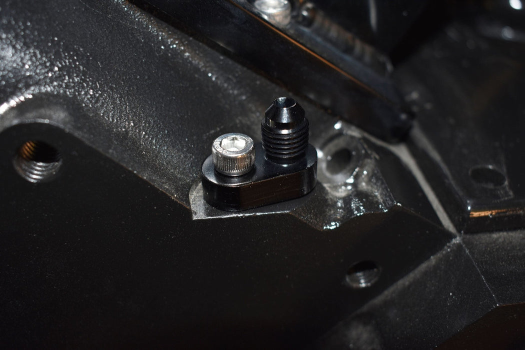A-Team Performance Steam Vent Fitting -4 AN LS1 LS2 LS6 LS7 LM7 LQ9 Coolant Cooling BLACK - Southwest Performance Parts