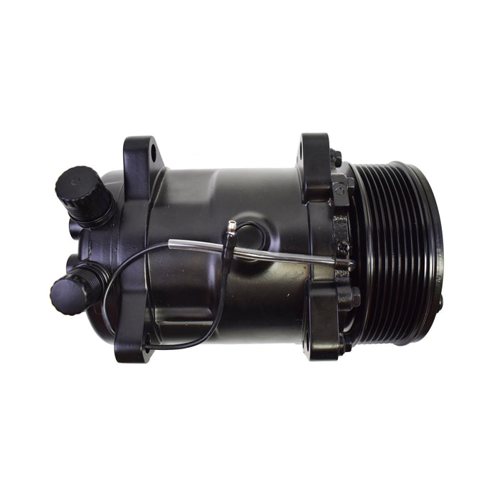 A-Team Performance Style Compressor SD-508 W-7 Groove Serpentine Belt Pulley SD5H14 Black - Southwest Performance Parts