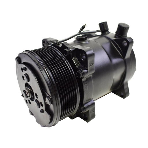 A-Team Performance Style Compressor SD-508 W-7 Groove Serpentine Belt Pulley SD5H14 Black - Southwest Performance Parts