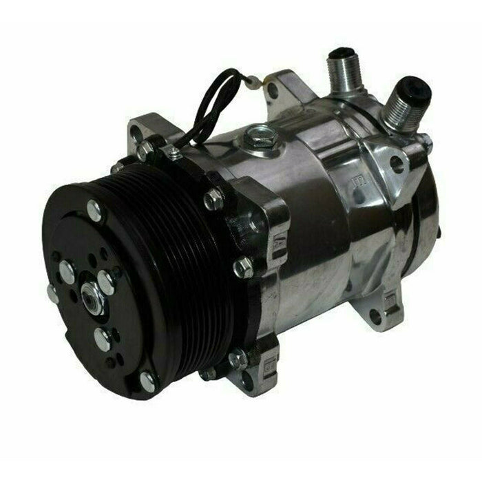 A-Team Performance Style Compressor SD-508 W-7 Groove Serpentine Belt Pulley SD5H14 Chrome - Southwest Performance Parts