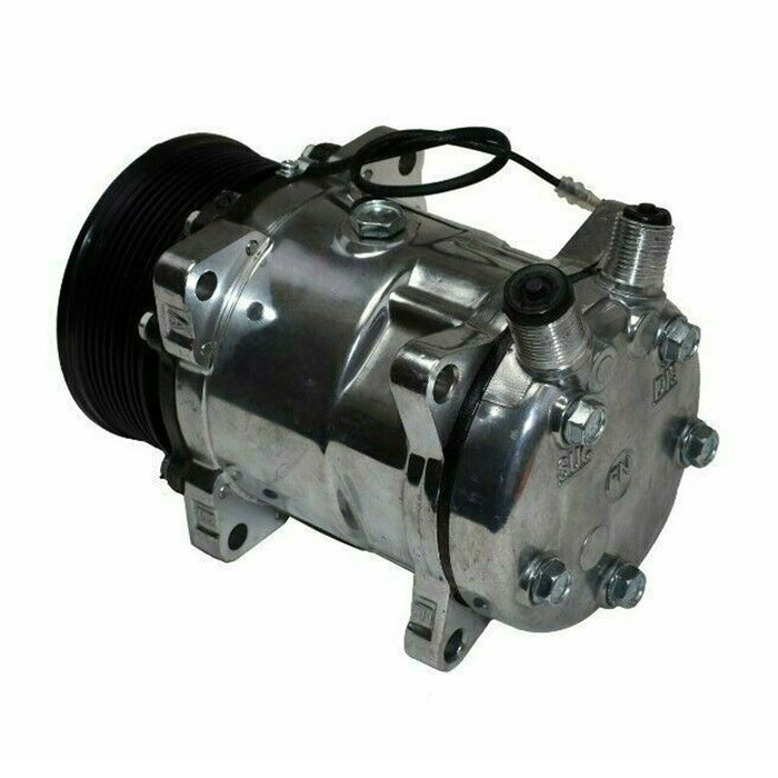 A-Team Performance Style Compressor SD-508 W-7 Groove Serpentine Belt Pulley SD5H14 Chrome - Southwest Performance Parts