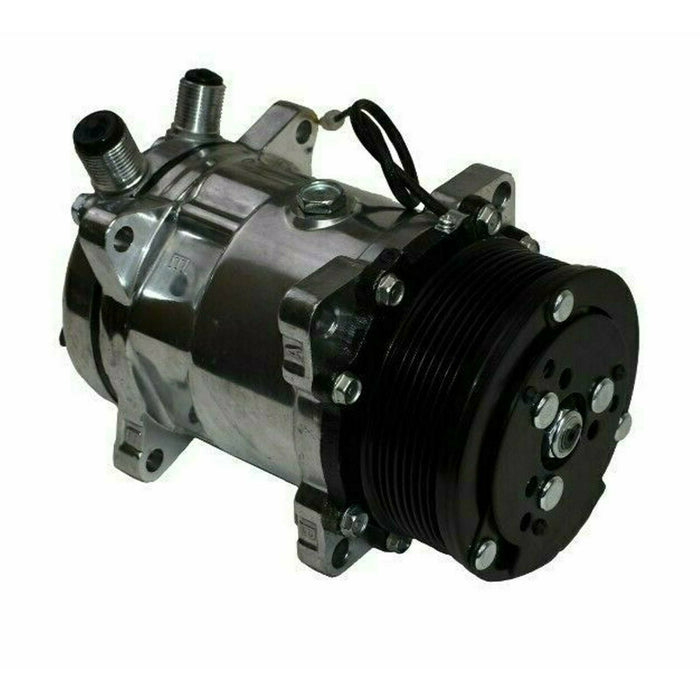 A-Team Performance Style Compressor SD-508 W-7 Groove Serpentine Belt Pulley SD5H14 Chrome - Southwest Performance Parts