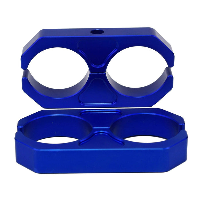 A-Team Performance Universal Billet T6 Aluminum Coilover Reservoir Brackets, Blue - Southwest Performance Parts