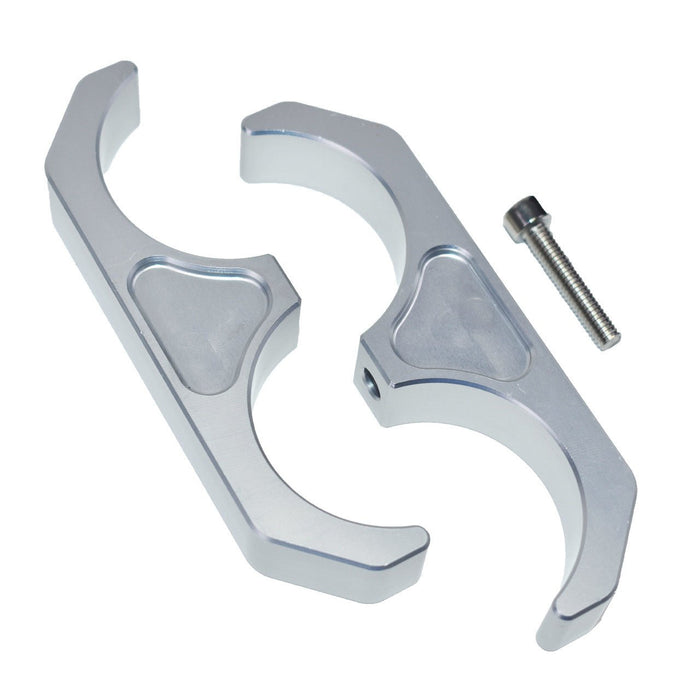 A-Team Performance Universal Billet T6 Aluminum Coilover Reservoir Brackets, Silver - Southwest Performance Parts
