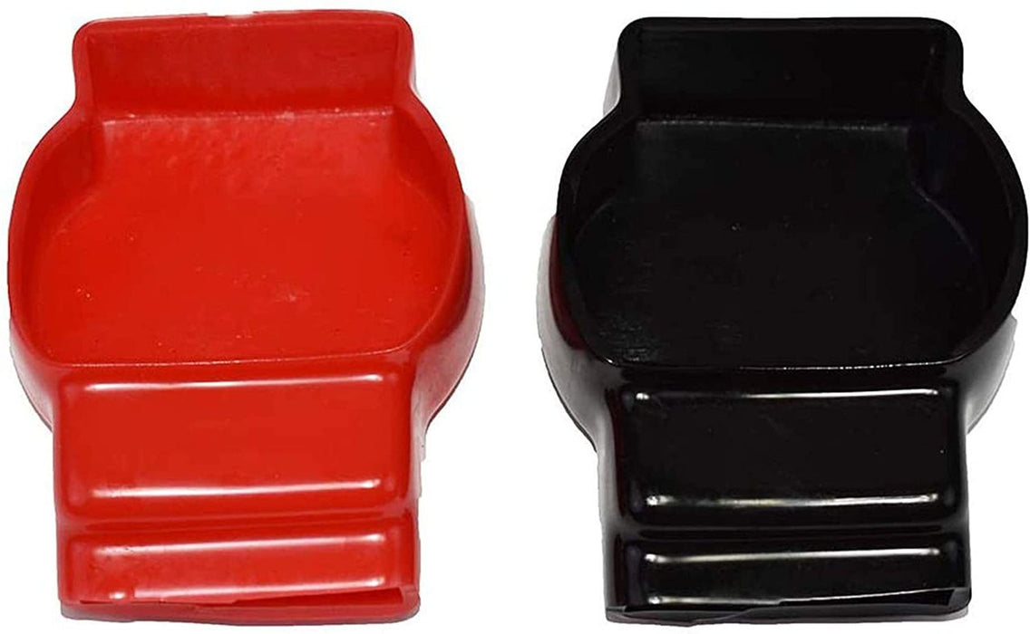 A-Team Performance Universal Flexible Vinyl Military Spec Battery Terminal Covers, Copper Plating UL94 Flame Class V-2 Positive, and Negative, Red and Black - Southwest Performance Parts