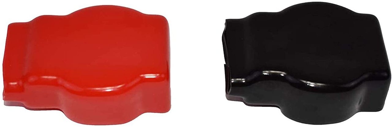 A-Team Performance Universal Flexible Vinyl Military Spec Battery Terminal Covers, Copper Plating UL94 Flame Class V-2 Positive, and Negative, Red and Black - Southwest Performance Parts