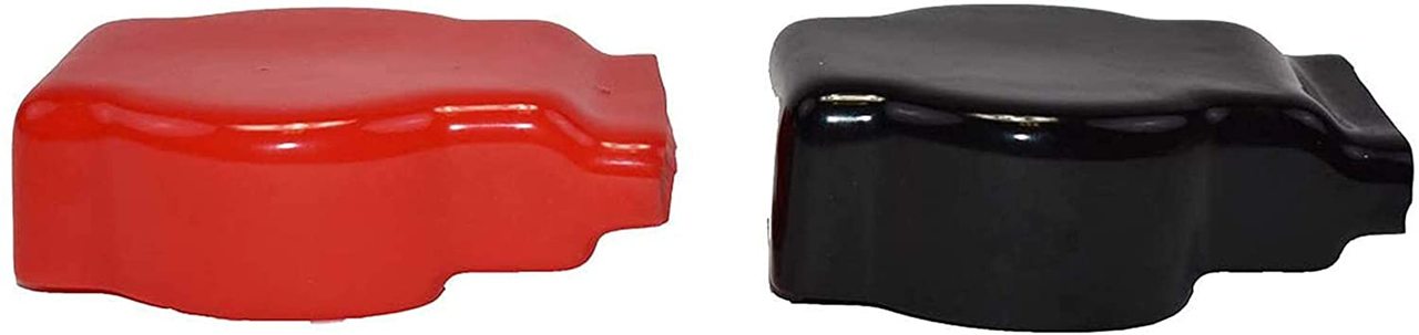 A-Team Performance Universal Flexible Vinyl Military Spec Battery Terminal Covers, Copper Plating UL94 Flame Class V-2 Positive, and Negative, Red and Black - Southwest Performance Parts