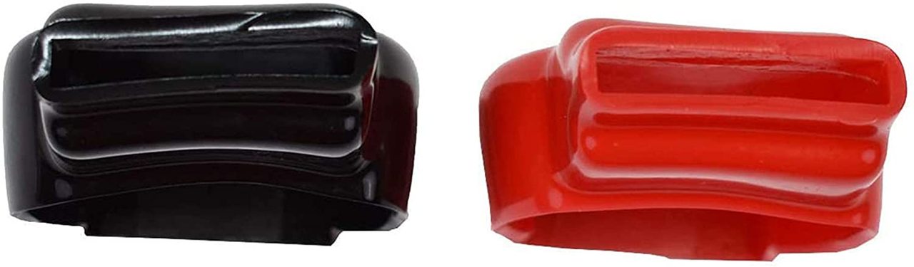 A-Team Performance Universal Flexible Vinyl Military Spec Battery Terminal Covers, Copper Plating UL94 Flame Class V-2 Positive, and Negative, Red and Black - Southwest Performance Parts