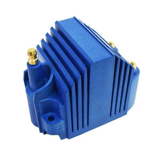 A-Team Performance Universal Ignition Coil, 40,000 Volt's Compact E-Core Coil Remote for High Performance Distributor Set Up's (Blue) - Southwest Performance Parts