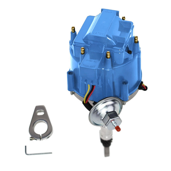 HEI Complete Distributor 65K Coil For Early Chevrolet Straight 6 41-62 194 216 235 261 68-87 Toyota Land Cruiser FJ40 FJ60 2F 3F One-Wire Installation Blue Cap - Southwest Performance Parts