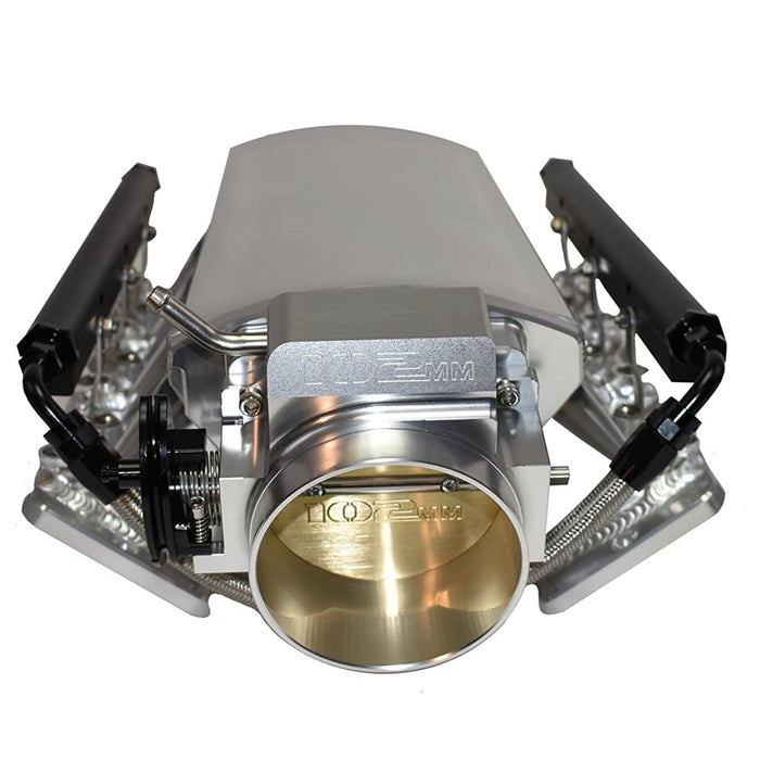 A-Team Performance 102mm LS LS1 LS2 LS6 Intake Manifold Throttle Body Sheet Metal Fabricated, Silver - Southwest Performance Parts