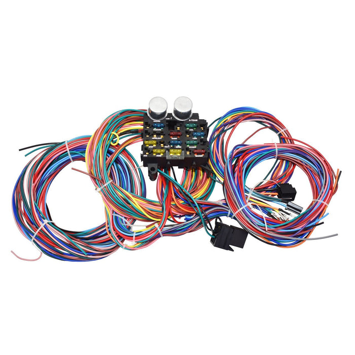 A-Team Performance 12-Circuit Standard Universal Wiring Harness Kit Muscle Car Hot Rod Street Rod XL Wire Cable - Southwest Performance Parts