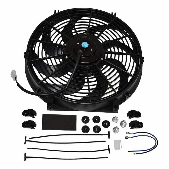 A-Team Performance 14" Heavy Duty Radiator Electric Wide Curved Blade FAN 2400CFM - Southwest Performance Parts