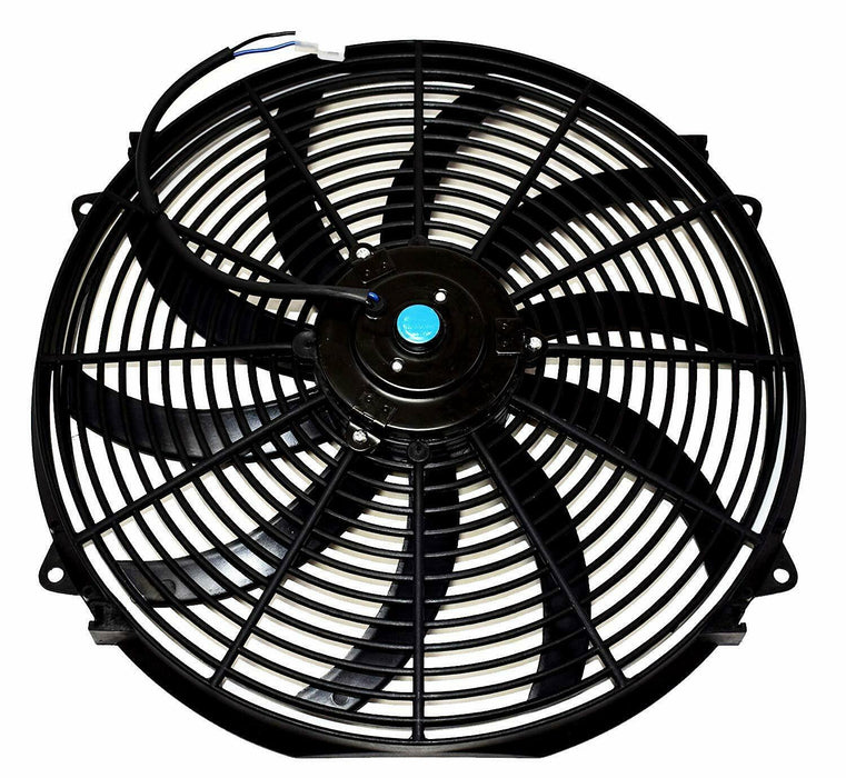 A-Team Performance 16" Electric Radiator Cooling Fan Wide S-Curved 10  Blades Thermostat Kit 3000 CFM Reversible Push or Pull with Mounting Kit  Heavy Duty 12 Volt — Southwest Performance Parts