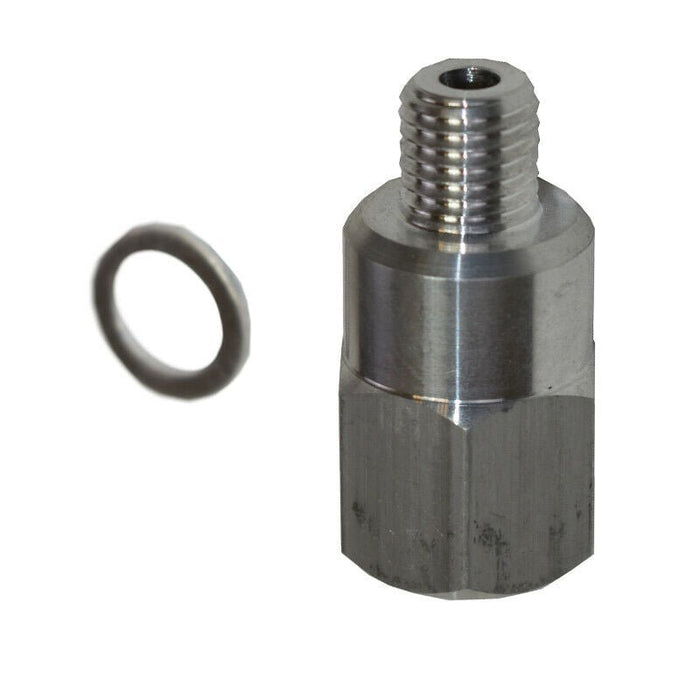 A-Team Performance - 1.5NPT to 1-8NPT Aluminum Fitting Adapter Reducer For LS Engine Swap to Oil Pressure Gauge Sensor - Compatible with LS1 LSX LS3, Pack of 1 - Southwest Performance Parts