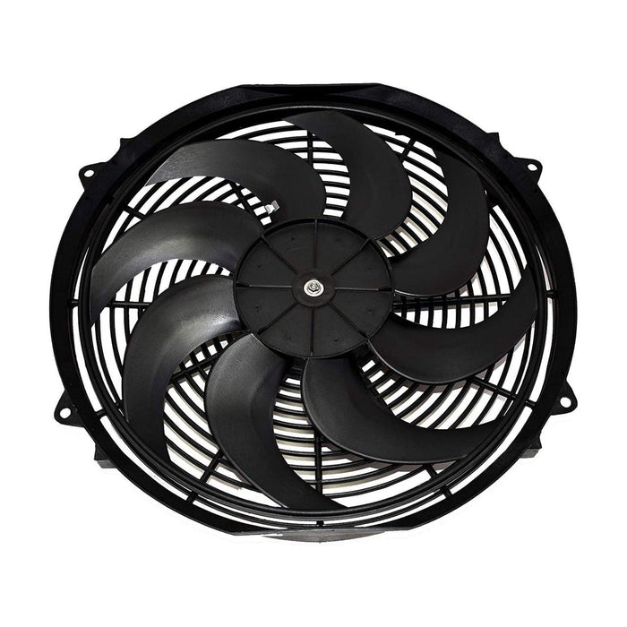 A-Team Performance 16" Electric Curved 8 Blade Reversible Cooling Fan 3000CFM Thermostat Kit - Southwest Performance Parts