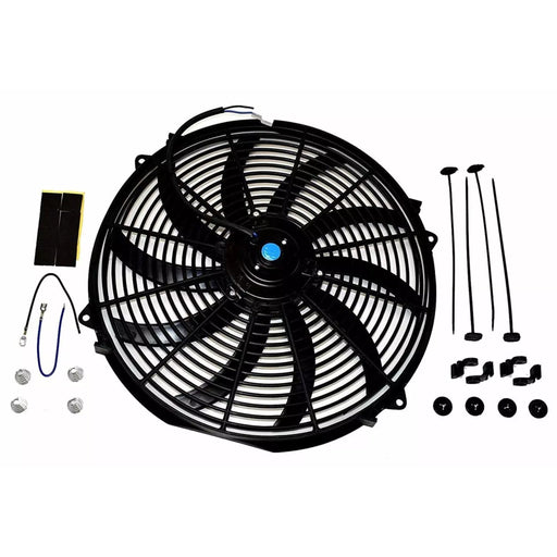 A-Team Performance 16" Heavy Duty 12V Radiator Electric Wide Curved S Blade FAN 3000 - Southwest Performance Parts