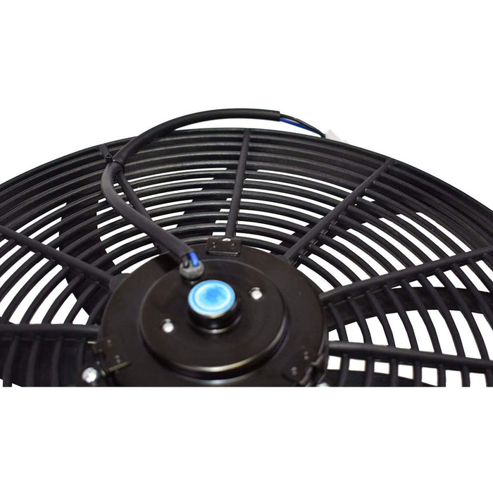 A-Team Performance 160061 16" High Performance Heavy Duty 12V Black Radiator Electric Wide Curved Cooling Fan Assembly Kit 8 Blade FAN 3000 CFM - Southwest Performance Parts