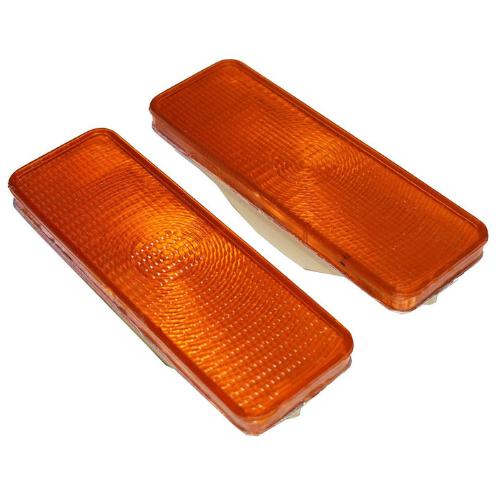 A-Team Performance 2 Front Parking Turn Signal Light Lens For F150 F250 F350 80-86 Ford Truck Bronco, Amber - Southwest Performance Parts
