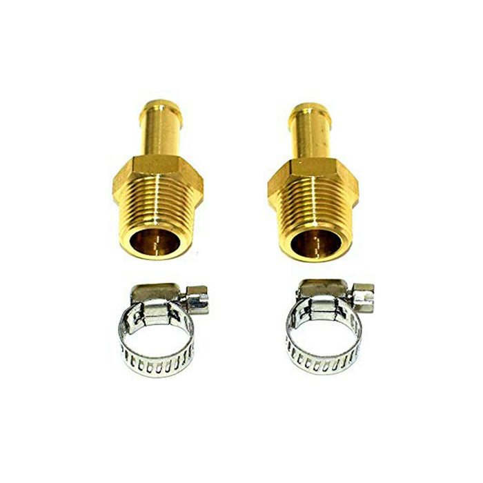 A-Team Performance 3-8" NPT (National Pipe Thread) to 3-8" hose with 2 hose clamps - Southwest Performance Parts