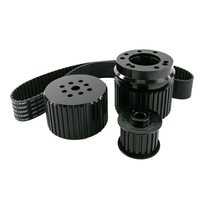 A-Team Performance 429-460 Gilmer Style Pulley Kit Compatible with Ford BB (BLACK) - Southwest Performance Parts