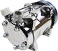 A-Team Performance 508 Style Silver Clutch V-Belt Universal Air Condition Compressor, Chrome - Southwest Performance Parts