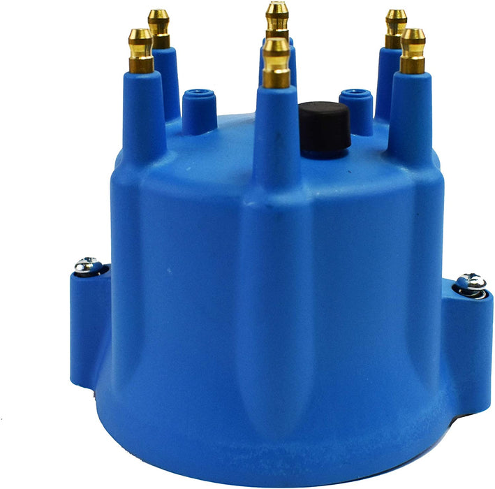A-Team Performance 6-Cylinder Male Pro Series Distributor Cap &amp; Rotor Kit BLUE - Southwest Performance Parts