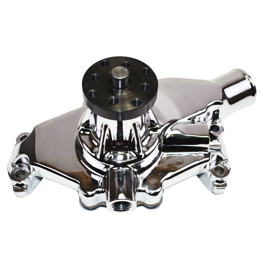 A-Team Performance 8-Blade Aluminum 5-8" High Volume Short Water Pump Small Block Chevrolet 265 267 283 302 305 307 327 350 400 Chrome - Southwest Performance Parts