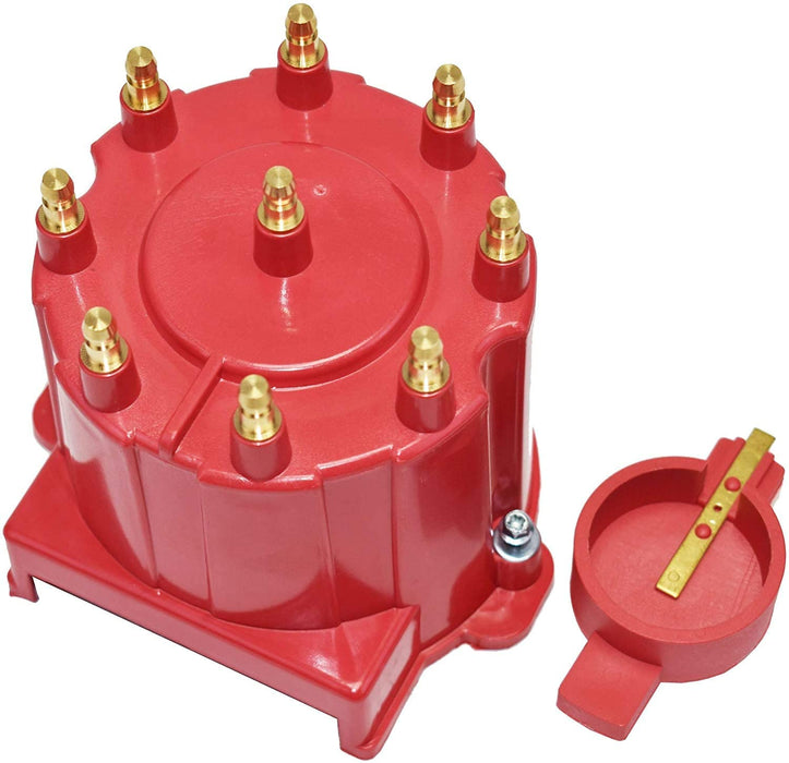 A-Team Performance 8-Cylinder EFI Distributor Cap &amp; Rotor, Remote Ignition Coil And 8.0mm Spark Plug Wires Kit For 87-94 Chevy GM 5.0L 5.7L 7.4L 454 305 350, Red - Southwest Performance Parts
