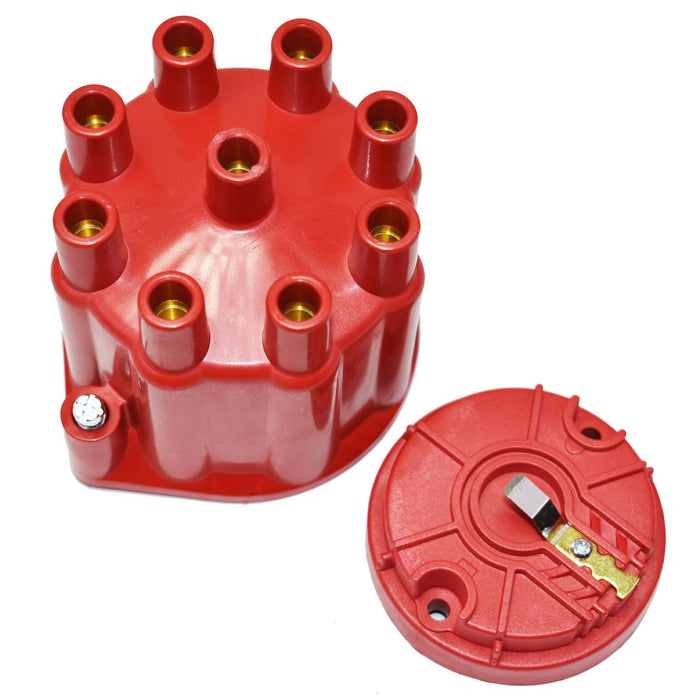 A-Team Performance 8-Cylinder Female Pro Series Distributor Cap &amp; Rotor Kit (Red) - Southwest Performance Parts