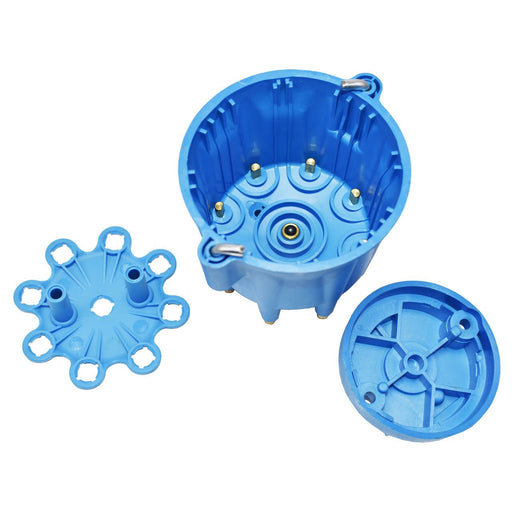 A-Team Performance 8-Cylinder Male Pro Series Distributor Cap &amp; Rotor Kit (Blue) - Southwest Performance Parts