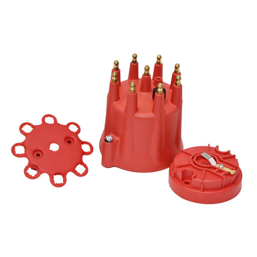 A-Team Performance 8-Cylinder Male Pro Series Distributor Cap &amp; Rotor Kit (Red) - Southwest Performance Parts