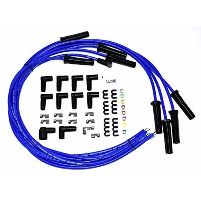 A-Team Performance 8.0mm Blue Silicone High Performance Spark Plug Wire Set Universal Fit V8 V6 Plus Coil Wire Compatible with Buick Cadillac Chevy GMC Ford Mopar Oldsmobile Pontiac - Southwest Performance Parts