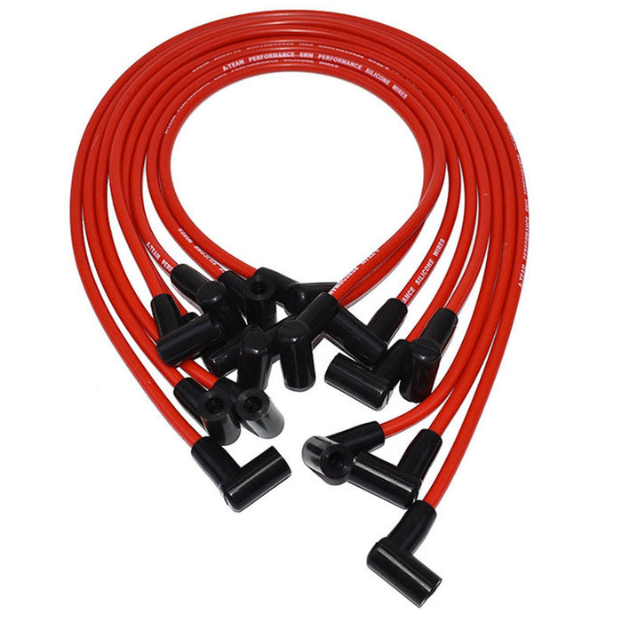 A-Team Performance 8.0mm Red Silicone Spark Plug Wires SBC Small Block Chevy Chevrolet GMC Over the Valve Cover Wires 283 305 307 327 350 400 - Southwest Performance Parts