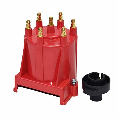 A-Team Performance 85-96 6-Cylinder EFI Distributor Cap and Rotor Kit GM 90° V6, Red Cap - Southwest Performance Parts