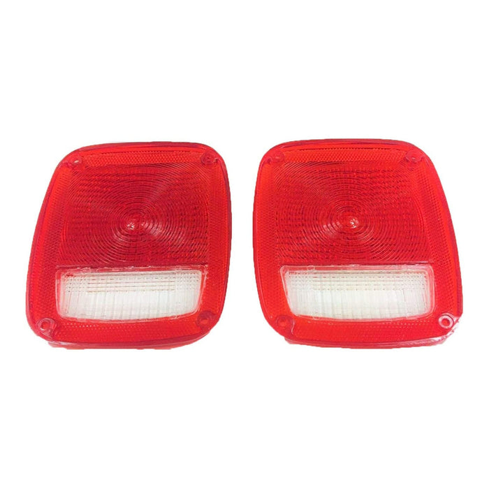 A-Team Performance Acrylic Jeep Wrangler CJ 76-86 TJ YJ Rear Tail Light Lens Set - Southwest Performance Parts