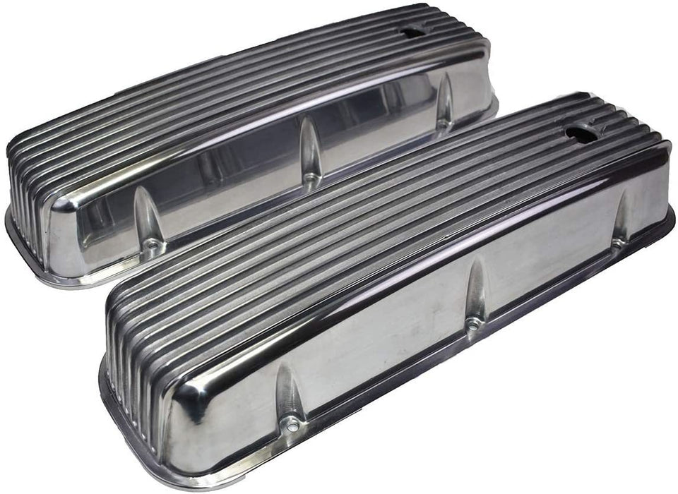 A-Team Performance Bbc Big Block Chevy Tall Finned Polished Aluminum Valve Covers 396 427 454 - Southwest Performance Parts
