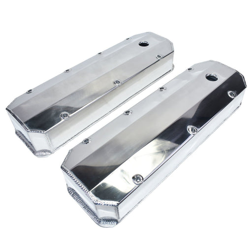 A-Team Performance BBC Fabricated Tall Aluminum Valve Covers Polished Big Block Chevy 396 427 454 - Southwest Performance Parts