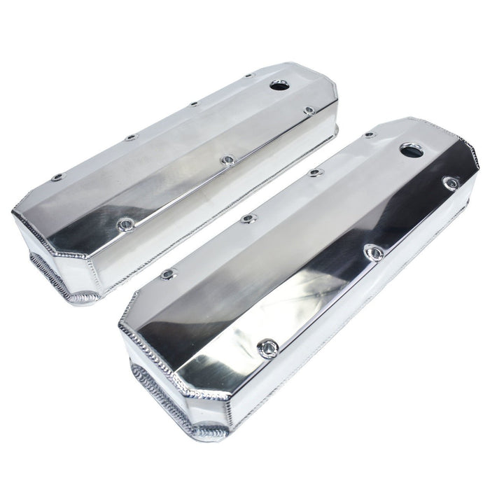 A-Team Performance BBC Fabricated Tall Aluminum Valve Covers Polished Big Block Chevy 396 427 454 - Southwest Performance Parts