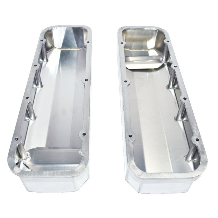 A-Team Performance BBC Fabricated Tall Aluminum Valve Covers Polished Big Block Chevy 396 427 454 - Southwest Performance Parts