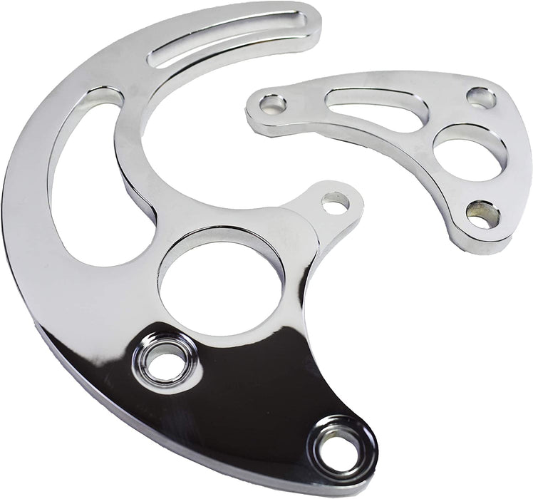 A-Team Performance Big Block Long Water Pump Power Steering Bracket Compatible with Chevrolet BB V8 GEN. II, V and VI, Chrome - Southwest Performance Parts